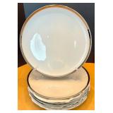 Sango Fine China Set with Silver Trim - Plates, Bowls, and Divided Platter