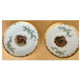 Limoges France Buffalo Hand-Painted Porcelain Tea Set with Serving Tray