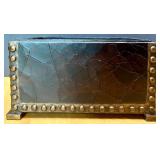 Decorative Bronze-Look Lidded Box with Studded Trim