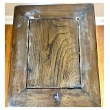 Wooden Spindle-Back Side Chair and Rustic Wood Stool Set