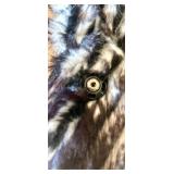 Baciano Faux Fur Striped Jacket Size Small