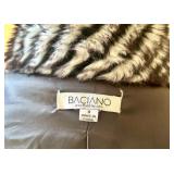 Baciano Faux Fur Striped Jacket Size Small