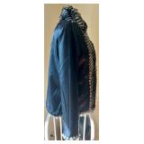 Baciano Faux Fur Striped Jacket Size Small