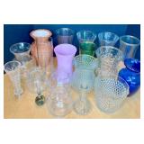 Collection of 19 Assorted Glass and Ceramic Flower Vases