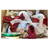 Large Collection of Mixed Holiday and Decorative Ribbon Spools