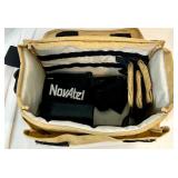 Vintage Camera Bag with Polaroid Spectra SE, Lenses, Flashes, and Photo Frame Collection