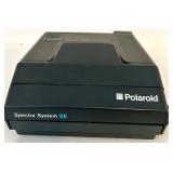 Vintage Camera Bag with Polaroid Spectra SE, Lenses, Flashes, and Photo Frame Collection