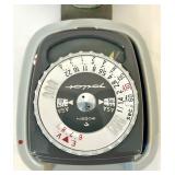 Vintage Camera Bag with Polaroid Spectra SE, Lenses, Flashes, and Photo Frame Collection