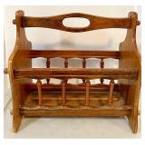 Eclectic Decor Group with Vintage Kettle, Planter Chalice, Stoneware Crock, Eagle Statue, Bamboo Fountain, and Wood Magazine Rack