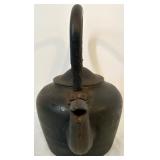 Eclectic Decor Group with Vintage Kettle, Planter Chalice, Stoneware Crock, Eagle Statue, Bamboo Fountain, and Wood Magazine Rack