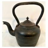 Eclectic Decor Group with Vintage Kettle, Planter Chalice, Stoneware Crock, Eagle Statue, Bamboo Fountain, and Wood Magazine Rack