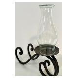 Decorative Home Decor Set with Large Floral Vase, Lantern, and Metal Candle Holder