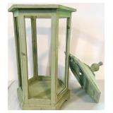 Decorative Home Decor Set with Large Floral Vase, Lantern, and Metal Candle Holder