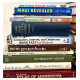 Collection of Assorted Hardcover and Softcover Books Including Health, History, and Reference