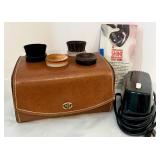 Robinson Power Shoe Shine Kit with Polisher, 4 Brushes, and Case