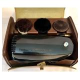 Robinson Power Shoe Shine Kit with Polisher, 4 Brushes, and Case
