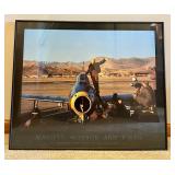 Framed Art Prints: Marilyn Monroe and F-84G Photograph, 