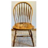 Pair of Wooden Dining Chairs, Windsor and Queen Anne Style