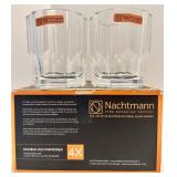 Nachtmann Double Old Fashioned Crystal Glasses with Wood Nut Bowl and Picks Set