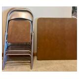 Samsonite Folding Table with 4 Matching Folding Chairs