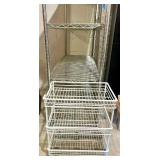 Metal Wire Shelving Unit with Additional Wire Racks and Shelf Liners