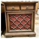 Vintage Magnavox Stereo Console Tables with Garrard Turntable and Assorted Vinyl Records