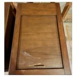 Vintage Magnavox Stereo Console Tables with Garrard Turntable and Assorted Vinyl Records