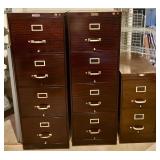 Set of 3 Metal Filing Cabinets by Columbia and Art Metal