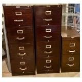 Set of 3 Metal Filing Cabinets by Columbia and Art Metal