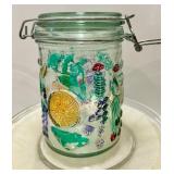 Collection of Vintage Clear Glass Bowls, Plates, and Decorative Glass Jar