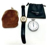 Unijorn Quartz Skeleton Watch and Croton EL Stopwatch with Accessories