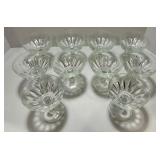 Set of 10 Vintage Pressed Glass Dessert Coupes