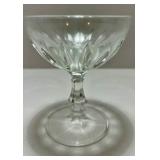 Set of 10 Vintage Pressed Glass Dessert Coupes