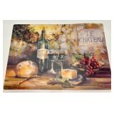 Wine Bar Set with Glass Decanter, Stem Charms, Placemat, and Coasters