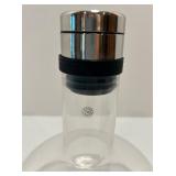 Wine Bar Set with Glass Decanter, Stem Charms, Placemat, and Coasters