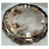 Vintage Silverplated Serving Set with 2 Trays, Punch Bowl, and Salt and Pepper Shakers