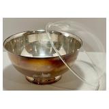 Vintage Silverplated Serving Set with 2 Trays, Punch Bowl, and Salt and Pepper Shakers