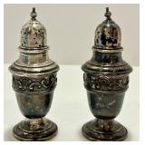 Vintage Silverplated Serving Set with 2 Trays, Punch Bowl, and Salt and Pepper Shakers