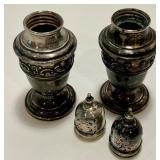 Vintage Silverplated Serving Set with 2 Trays, Punch Bowl, and Salt and Pepper Shakers