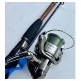 Fishing Gear Collection: 6 Rods with Reels, Chair, Tackle Box and Accessories