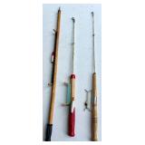 Fishing Gear Collection: 6 Rods with Reels, Chair, Tackle Box and Accessories