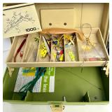 Fishing Gear Collection: 6 Rods with Reels, Chair, Tackle Box and Accessories