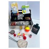 Fishing Gear Collection: 6 Rods with Reels, Chair, Tackle Box and Accessories