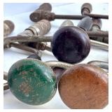 Vintage Hand Crank Brace Drills with Wood Handles