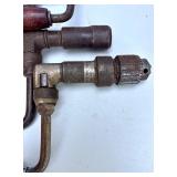 Vintage Hand Crank Brace Drills with Wood Handles
