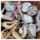Lot of Vintage and Assorted Electrical Hardware, Box Covers and Clamps