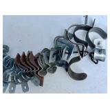 Lot of Vintage and Assorted Electrical Hardware, Box Covers and Clamps