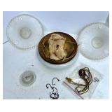 Lot of Vintage and Assorted Electrical Hardware, Box Covers and Clamps