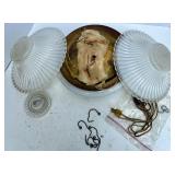 Lot of Vintage and Assorted Electrical Hardware, Box Covers and Clamps