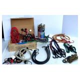 Large Assortment of Bungee Cords and Tie Downs, Mixed Sizes and Types